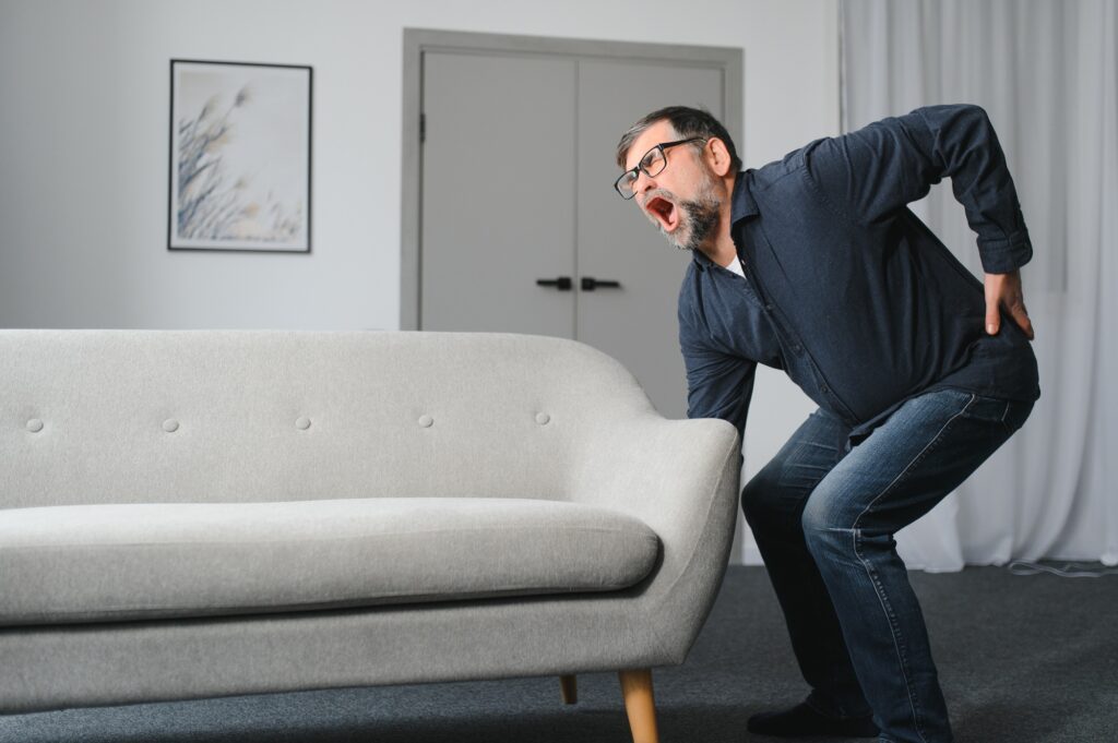 Elderly people with lower back pain